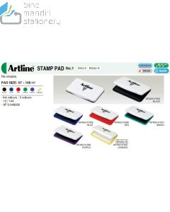 E-Katalog image atk Bantalan Tinta Stempel Artline EHJU-3 Stamp Pad No. 1 Uninked (67 x 106 mm)