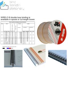 Contoh JBI Spiral Kawat No. 18 Pitch 2:1 (1 1/8") A4 Ring Jilid Wire Binding merek JBI