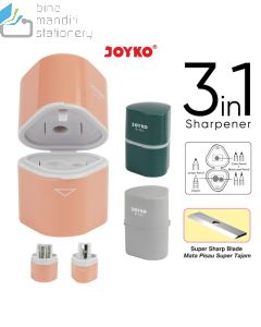 Contoh Rautan Serutan Peruncing Pensil Joyko Sharpener B-163 merek Joyko