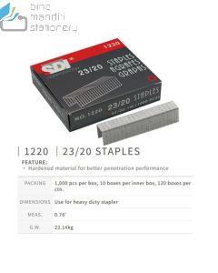 Contoh peralatan kantor SDI 1220 Heavy Duty Staples 23/20 Isi Stapler Jilid dan gambarnya